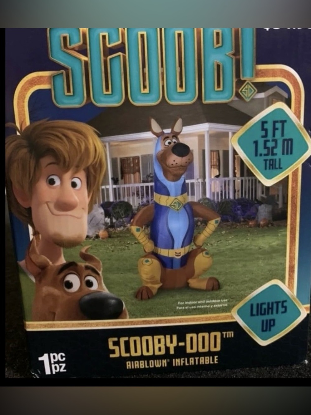Scooby-Doo Scoob! In a superhero costume Halloween Lighted Airblown inflatable